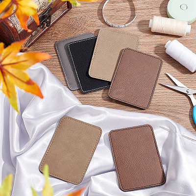9Pcs 3 Colors Imitation Leather Laserable Label Tags DIY-FG0003-46-1