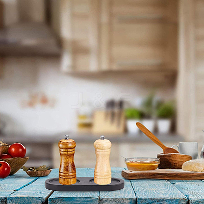 2Pcs Wood Pepper Grinder Holder DJEW-GF0001-65-1