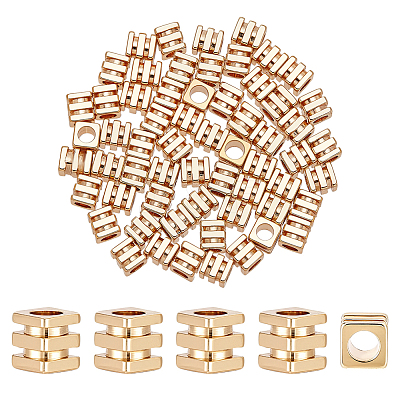 60Pcs Brass Spacer Beads KK-ME0003-77-1