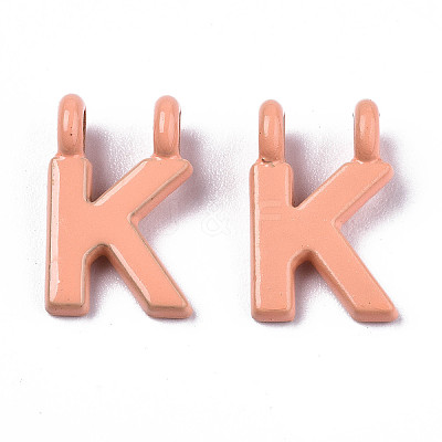 Spray Painted Alloy  2-Loop Link Pendants LS-X-PALLOY-T075-48K-RS-1