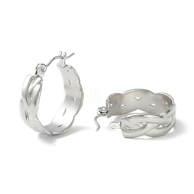 Non-Tarnish 304 Stainless Steel Wide Chunky Hoop Earrings for Women EJEW-P197-04P-1