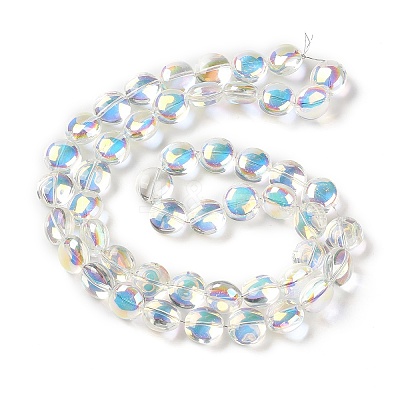 Transparent Electroplate Glass Bead Strands EGLA-P049-01A-AB02-1