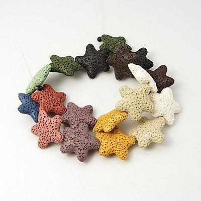 Natural Lava Rock Beads Strands X-G915-12-1