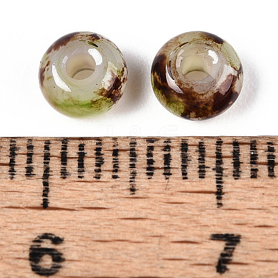 3/0 Baking Paint Glass Beads GLAA-G118-02E-1