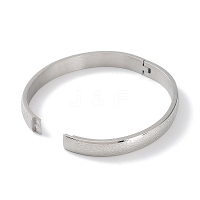 Non-Tarnish 304 Stainless Steel Textured Bangles BJEW-F464-13P-1