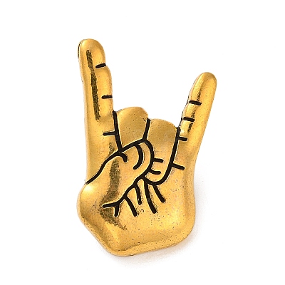 Tibetan Style Gesture Alloy Brooches JEWB-C030-02AG-1