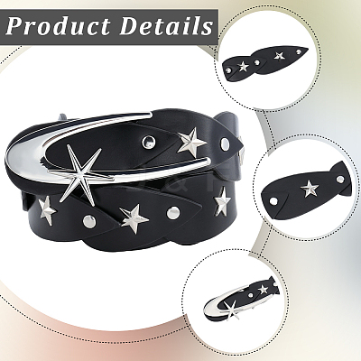 1Pc Imitation Leather Chain Belts AJEW-CL0001-91A-1