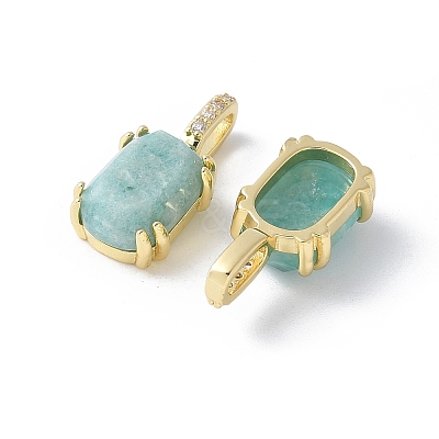 Natural Amazonite Pendants KK-F892-31G-01-1