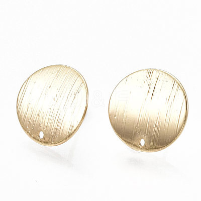 Brass Stud Earring Findings KK-S348-355-1