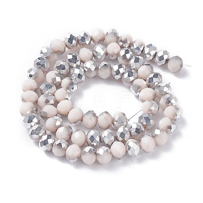 Electroplate Opaque Glass Beads Strands EGLA-A034-P4mm-M08-1