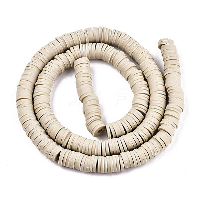 Handmade Polymer Clay Beads Strands CLAY-R089-6mm-115-1