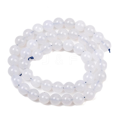 Natural Blue Chalcedony Beads Strands G-K310-C12-10mm-1