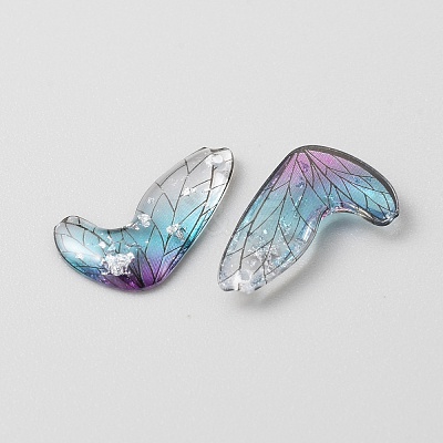 Gradient Color Transparent Resin Pendants RESI-TAC0019-06A-1