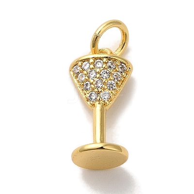 Brass Micro Pave Cubic Pendants KK-U027-07G-03-1