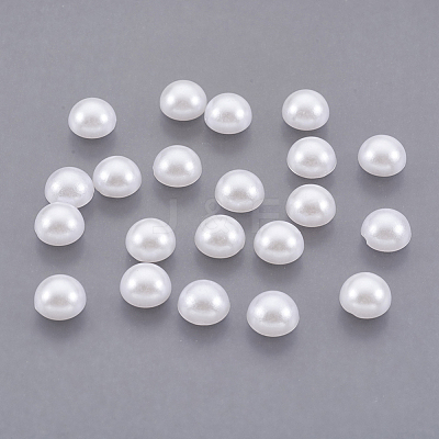 ABS Plastic Imitation Pearl Cabochons SACR-S738-7mm-Z9-1