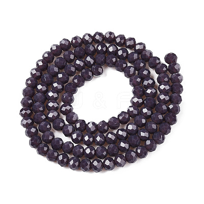 Opaque Solid Color Imitation Jade Glass Beads Strands LS-EGLA-A044-P4mm-D11-1