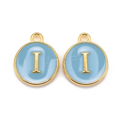Golden Plated Alloy Enamel Charms ENAM-S118-04I-1