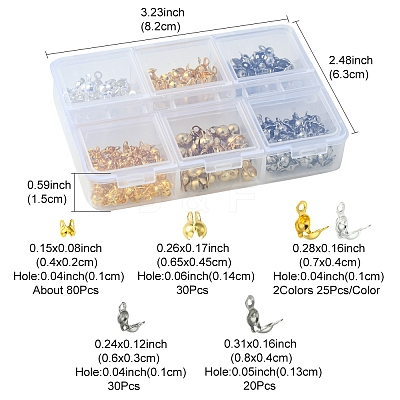 Stainless Steel & Brass & Iron
Bead Tips FIND-FS0002-49-1