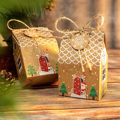 Christmas Theme Gift Sweets Paper Boxes CON-H014-01-1