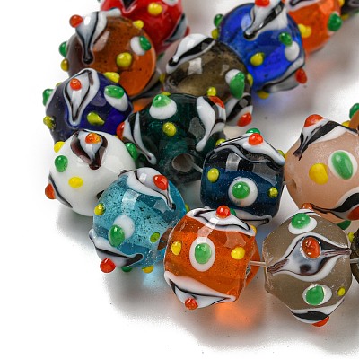 Handmade Lampwork Beads Strands LAMP-N025-05A-1