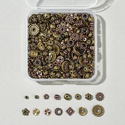15 Styles Tibetan Style Alloy Spacer Beads Set DIY-FS0007-16-1