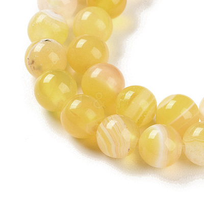 Natural Striped Agate/Banded Agate Beads Strands G-Z060-A01-B20-1