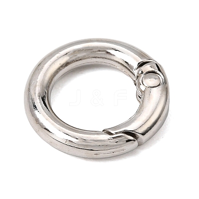Alloy Spring Ring Clasps AL-CBAAE66-01P-1