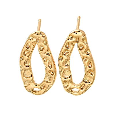 Brass Stud Earrings KK-K294-30G-1