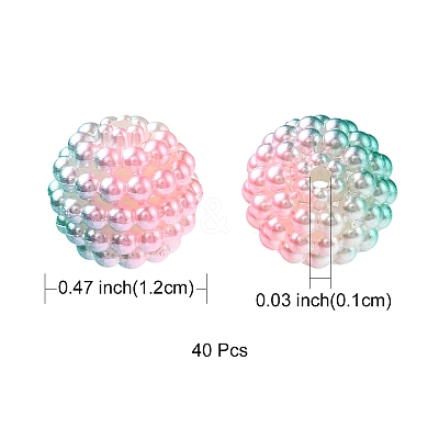 Imitation Pearl Acrylic Beads OACR-FS0001-32B-1