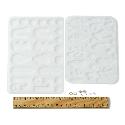 2Pcs 2 StyleLeaf & Tree Pendant Silicone Molds DIY-FS0005-05-1