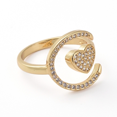 Adjustable Brass Finger Rings RJEW-G096-39G-1