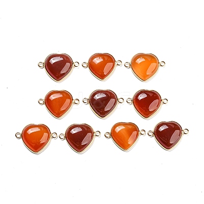 Natural Carnelian Connector Charms G-Q006-06A-G-1