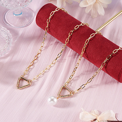 2Pcs Brass Necklaces NJEW-TAC0045-1
