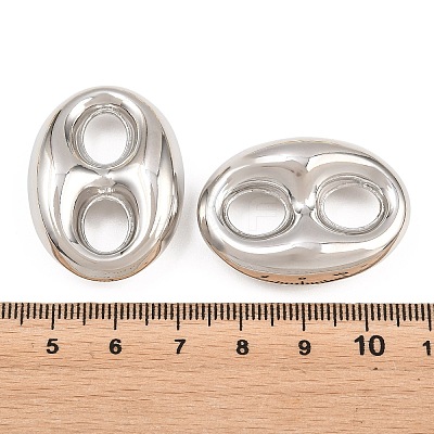 Brass Oval Links Connector Charms KK-H292-47P-02-1