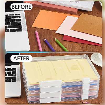 Transparent Plastic Packaging Boxes with Hinged Lid AJEW-WH20060-90B-1