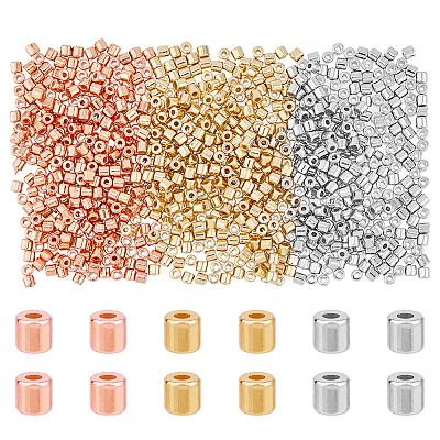 3 Bags 3 Colors CCB Plastic Spacer Beads KY-DC0001-23-1