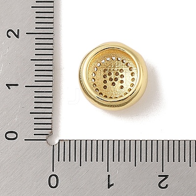 Rack Plating Brass & Cubic Zirconia Pendants KK-Z047-07G-M-RS-1