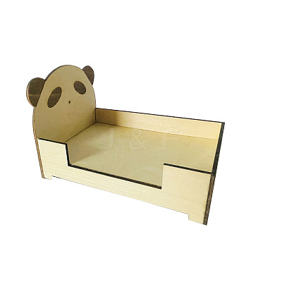 Dollhouse Miniature Furniture Children's Playhouse Accessories 1:12 Bedroom Scene Toy Shooting Props Cute Bear PW-WG55B27-01-1