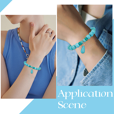 310Pcs 5 Styles Synthetic Turquoise & Howlite Beads Sets TURQ-PA0001-02-1