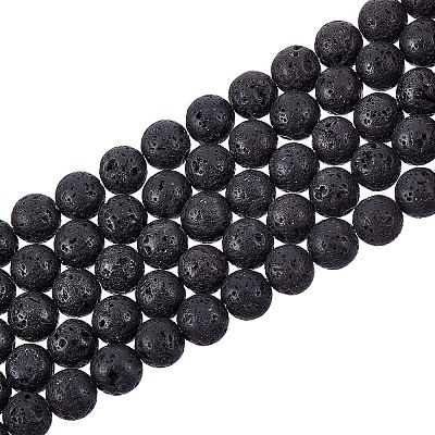 Synthetic Lava Rock Beads Strands X-G-S277-8mm-01-1