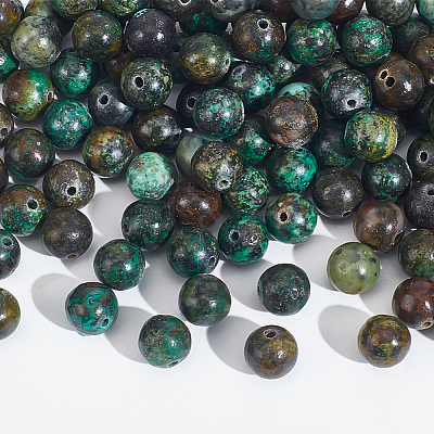 2 Strands Natural African Turquoise(Jasper) Beads Strands TURQ-NB0001-23-1