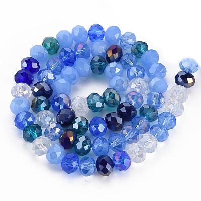 Electroplate Glass Beads Strands X-EGLA-S194-18A-1