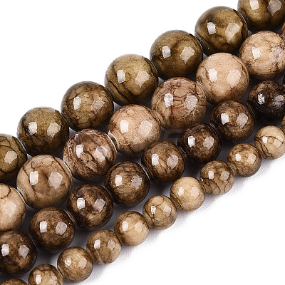 Natural Persian Jade Beads Strands X-G-A255-A02-04E-1