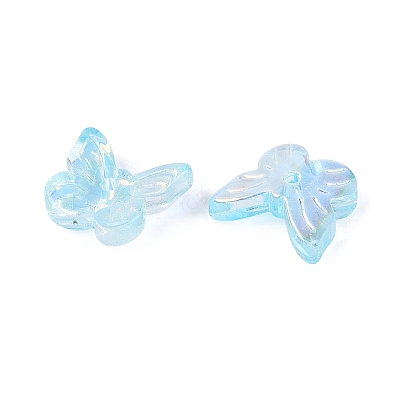 Electroplate Transparent Glass Beads EGLA-N057-03F-1