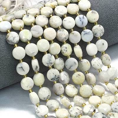 Natural White African Opal Beads Strands G-C116-A131-01-1