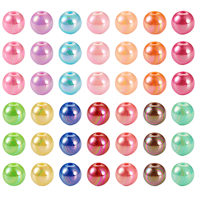280Pcs 14 Colors Opaque Acrylic Beads MACR-TA0001-39-1