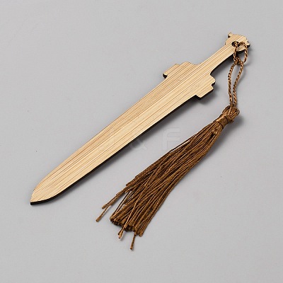 Sword Bamboo Bookmarks AJEW-WH0270-089-1