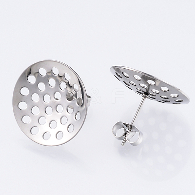 Non-Tarnish 304 Stainless Steel Stud Earring Findings LS-STAS-Q231-03B-A-1