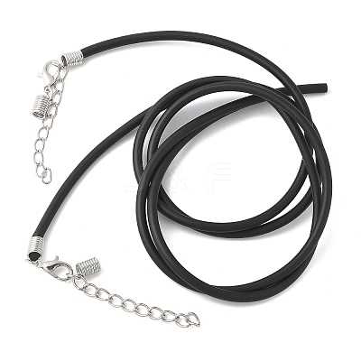 Black Rubber Necklace Cord Making LS-RCOR-D002-B-1