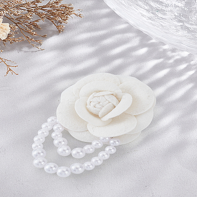 1Pc Cloth Flower Brooch JEWB-LP0010-04B-1